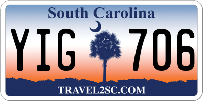 SC license plate YIG706