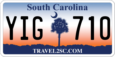 SC license plate YIG710