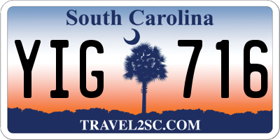 SC license plate YIG716