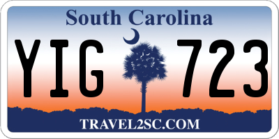 SC license plate YIG723