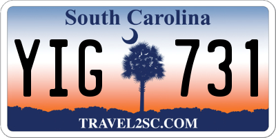SC license plate YIG731