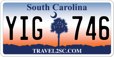SC license plate YIG746