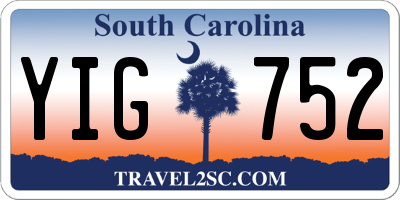 SC license plate YIG752