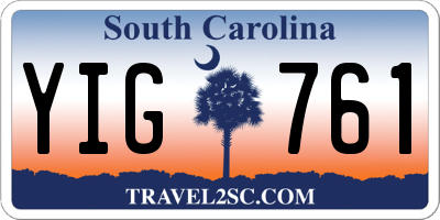 SC license plate YIG761