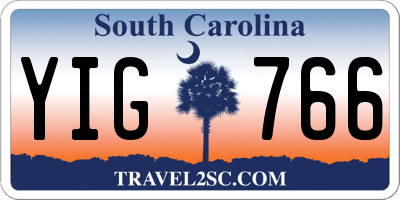 SC license plate YIG766