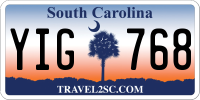 SC license plate YIG768
