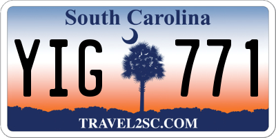 SC license plate YIG771