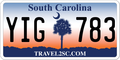 SC license plate YIG783