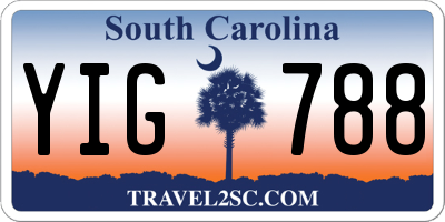 SC license plate YIG788