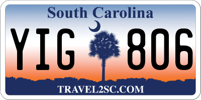 SC license plate YIG806