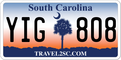 SC license plate YIG808