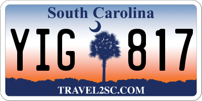 SC license plate YIG817