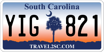 SC license plate YIG821