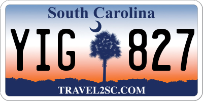 SC license plate YIG827