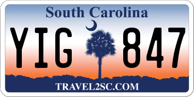 SC license plate YIG847