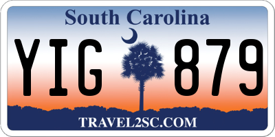 SC license plate YIG879
