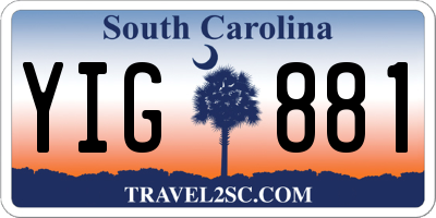 SC license plate YIG881