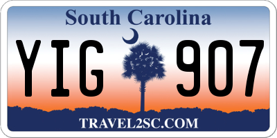 SC license plate YIG907