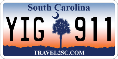 SC license plate YIG911