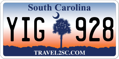 SC license plate YIG928