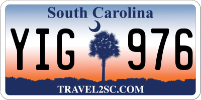 SC license plate YIG976