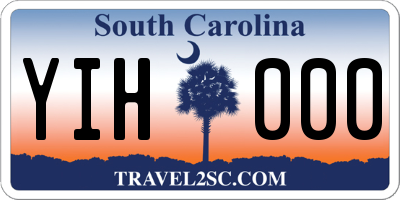 SC license plate YIH000