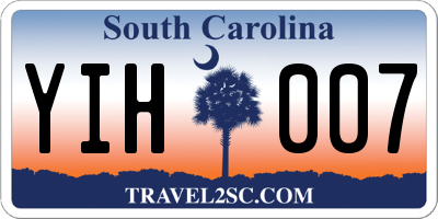 SC license plate YIH007