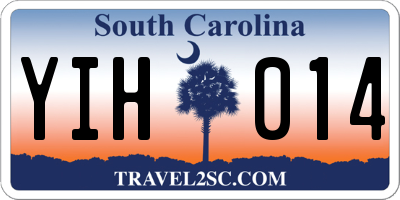 SC license plate YIH014