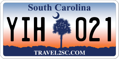 SC license plate YIH021