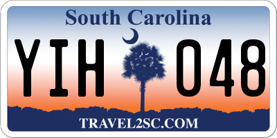 SC license plate YIH048