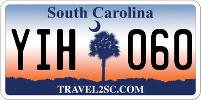 SC license plate YIH060