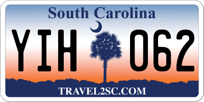 SC license plate YIH062