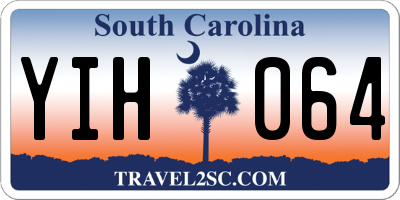 SC license plate YIH064