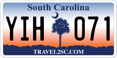 SC license plate YIH071