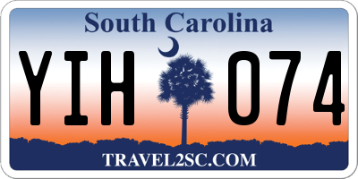 SC license plate YIH074