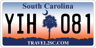 SC license plate YIH081