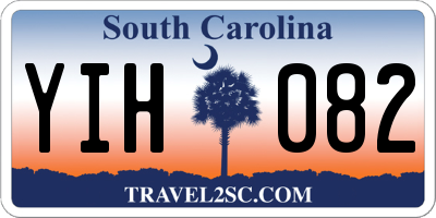 SC license plate YIH082