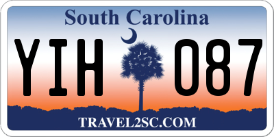 SC license plate YIH087
