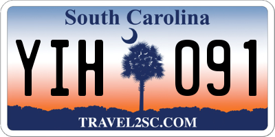 SC license plate YIH091
