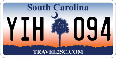 SC license plate YIH094
