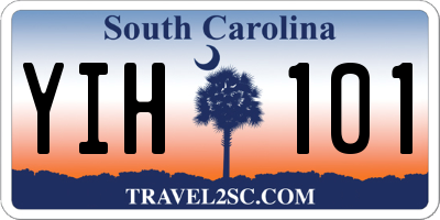SC license plate YIH101