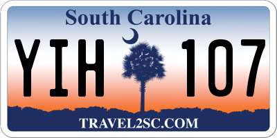SC license plate YIH107