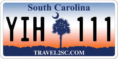 SC license plate YIH111