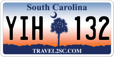 SC license plate YIH132