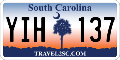 SC license plate YIH137