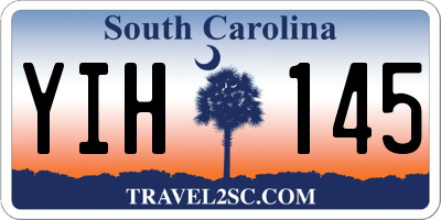 SC license plate YIH145