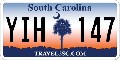 SC license plate YIH147