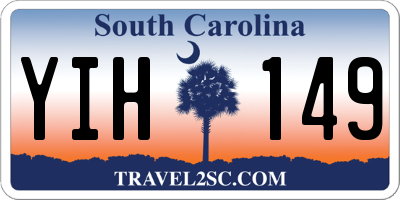 SC license plate YIH149