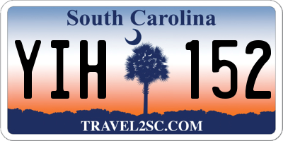 SC license plate YIH152