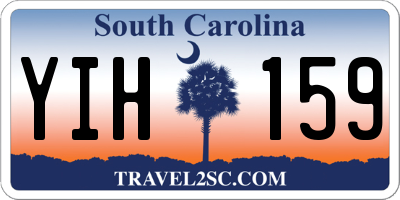 SC license plate YIH159